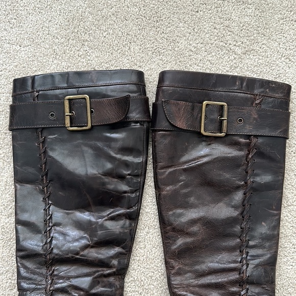 Real Leather Made in Italy Boots Size 7 1/2 EU 38 - Picture 5 of 9